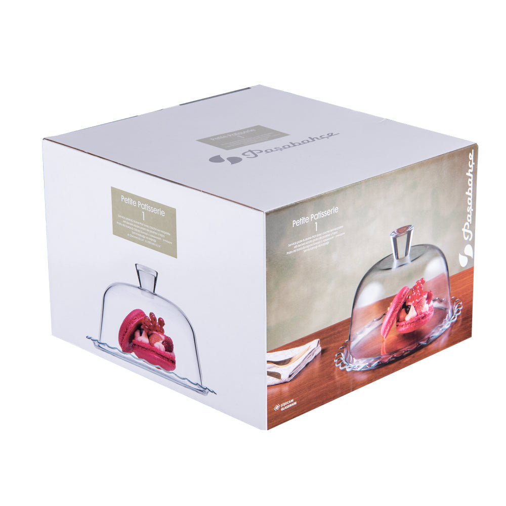 Plat à pâtisserie avec cloche 26 cm (lot de 2) Pasabahce - Mathon - 2