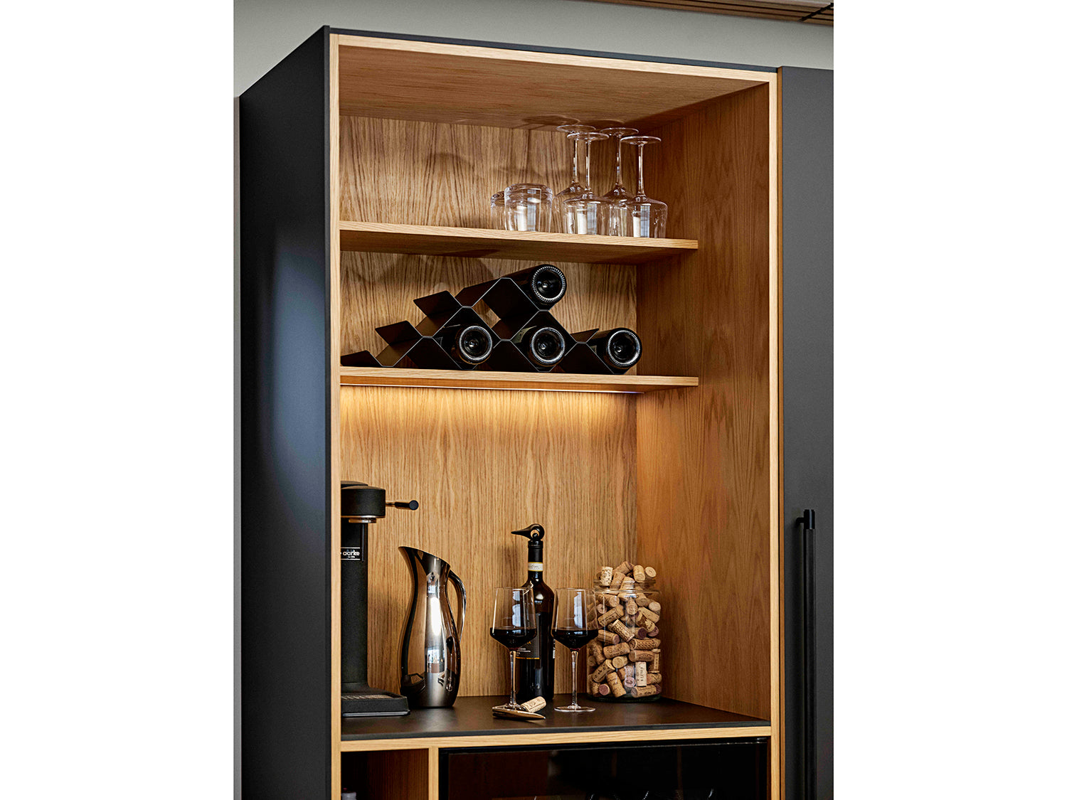 Casier à vin ROCKS en acier thermolaqué Noir Zone Denmark - Mathon - 6