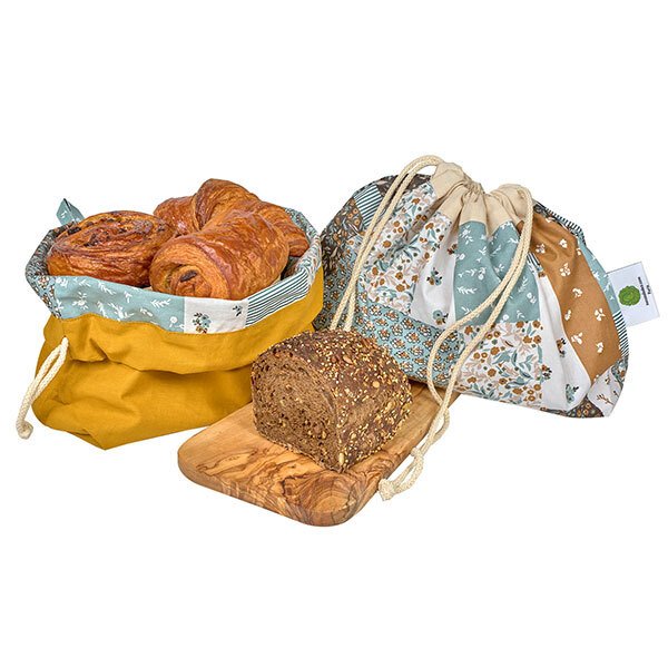 Sac à pain Patchwork Bordeau Rouille Sacasalades by Arminé - Mathon - 2