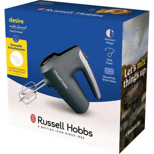 Batteur Fouet Electrique  A Main - Russel Hobbs - Desire Matte Charcoa Russell Hobbs - Mathon - 4