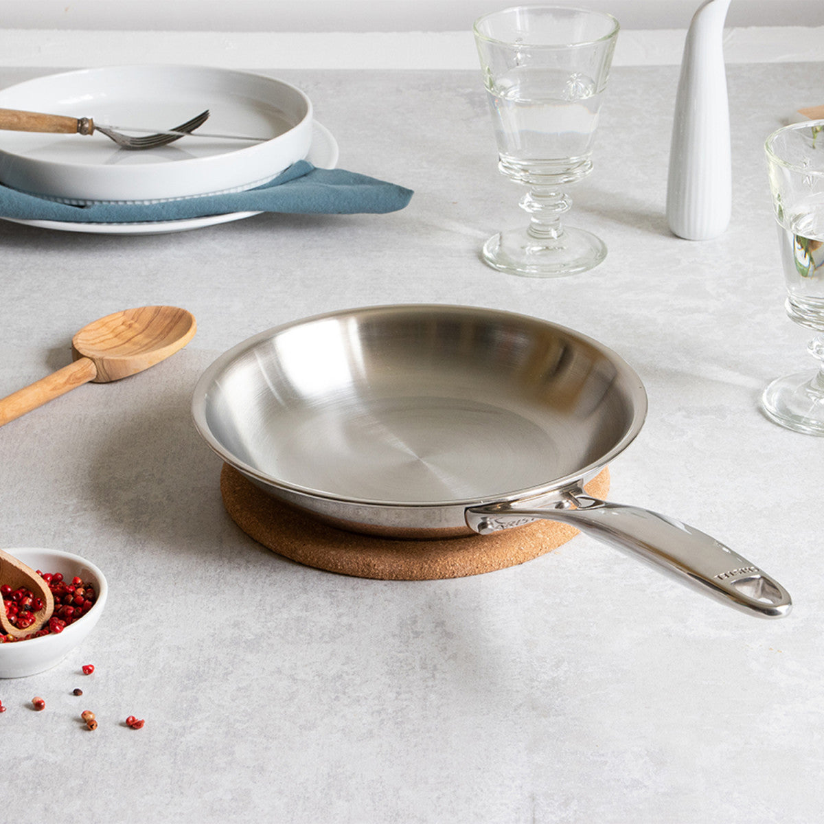 Poêle professionnelle en inox Multiply 20cm Cristel - Mathon - 2