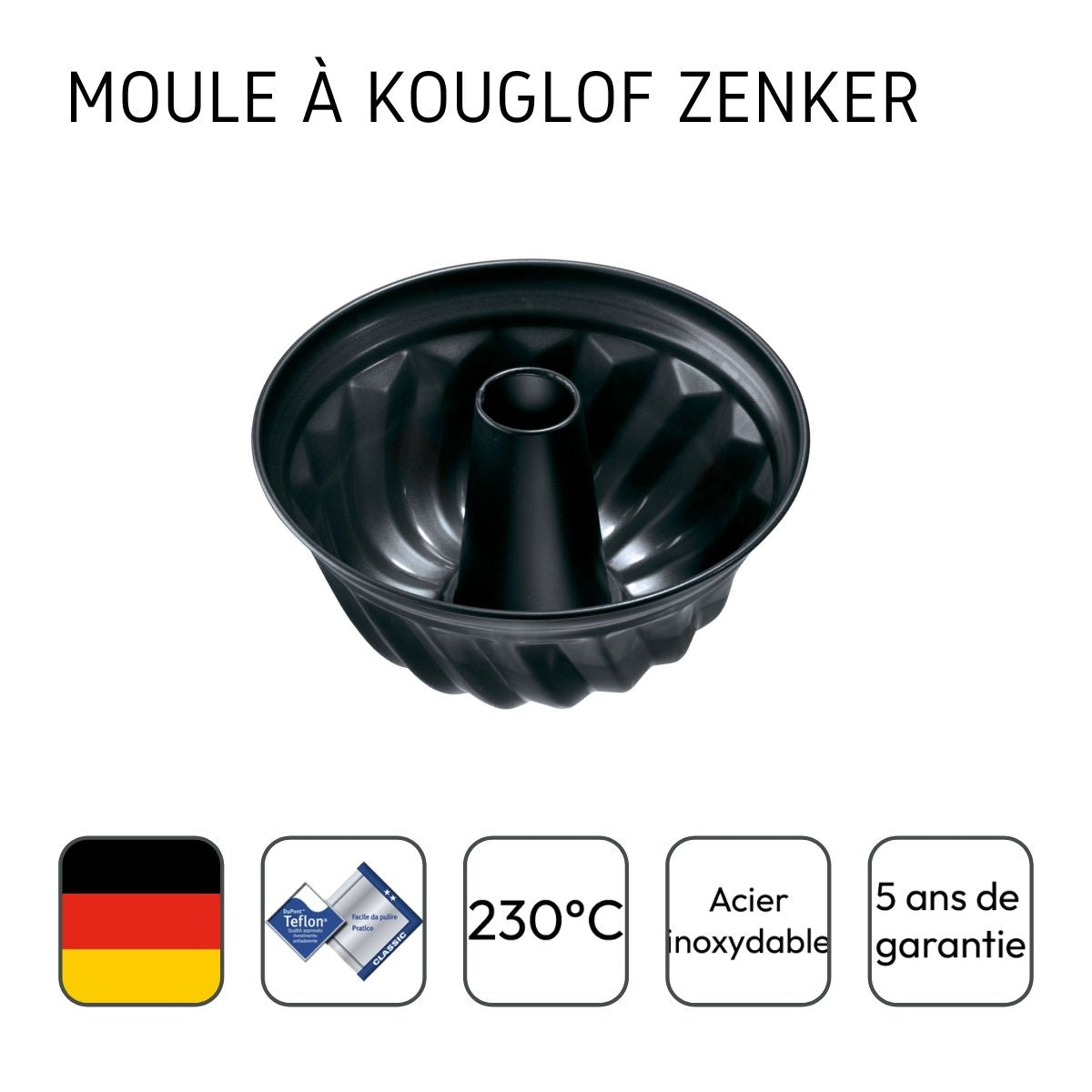 Moule à kouglof 25 cm Zenker Black Metallic Zenker - Mathon - 9