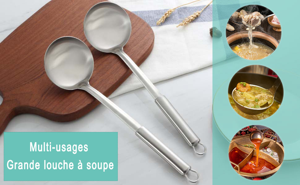 2 Louche à Soupe en Acier Inoxydable Vendos85 - Mathon