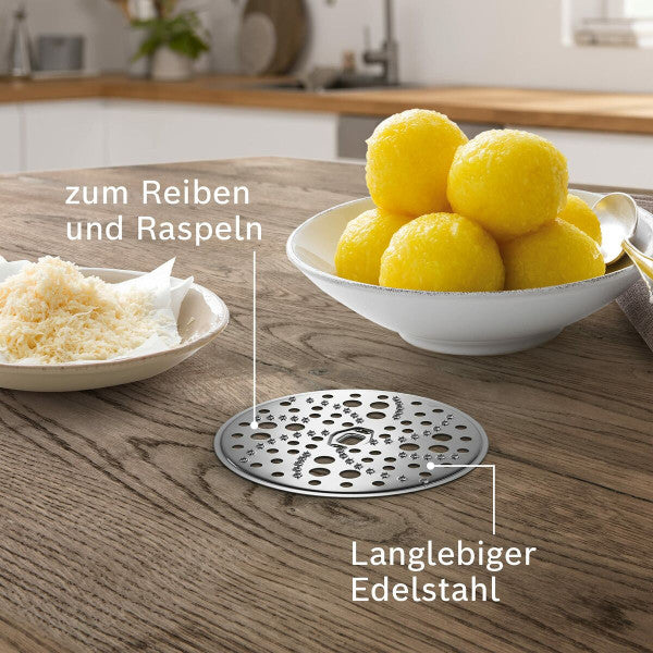 Accessoire Disque Inox Pour Râper -   - Muz45rs1 - Compatible Avec Robots Pâtissiers Mum4, Mums2, Mum5 Et Mum Série 4 Bosch - Mathon - 5