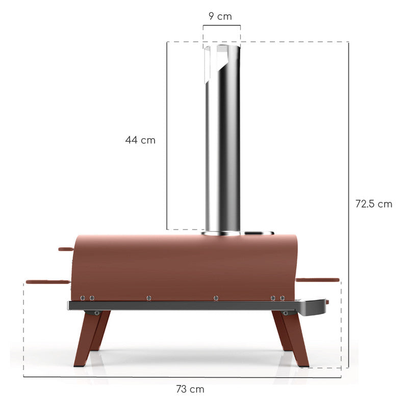 Four à Pizza PIANA à pellets Terracotta Ziipa - Mathon - 7