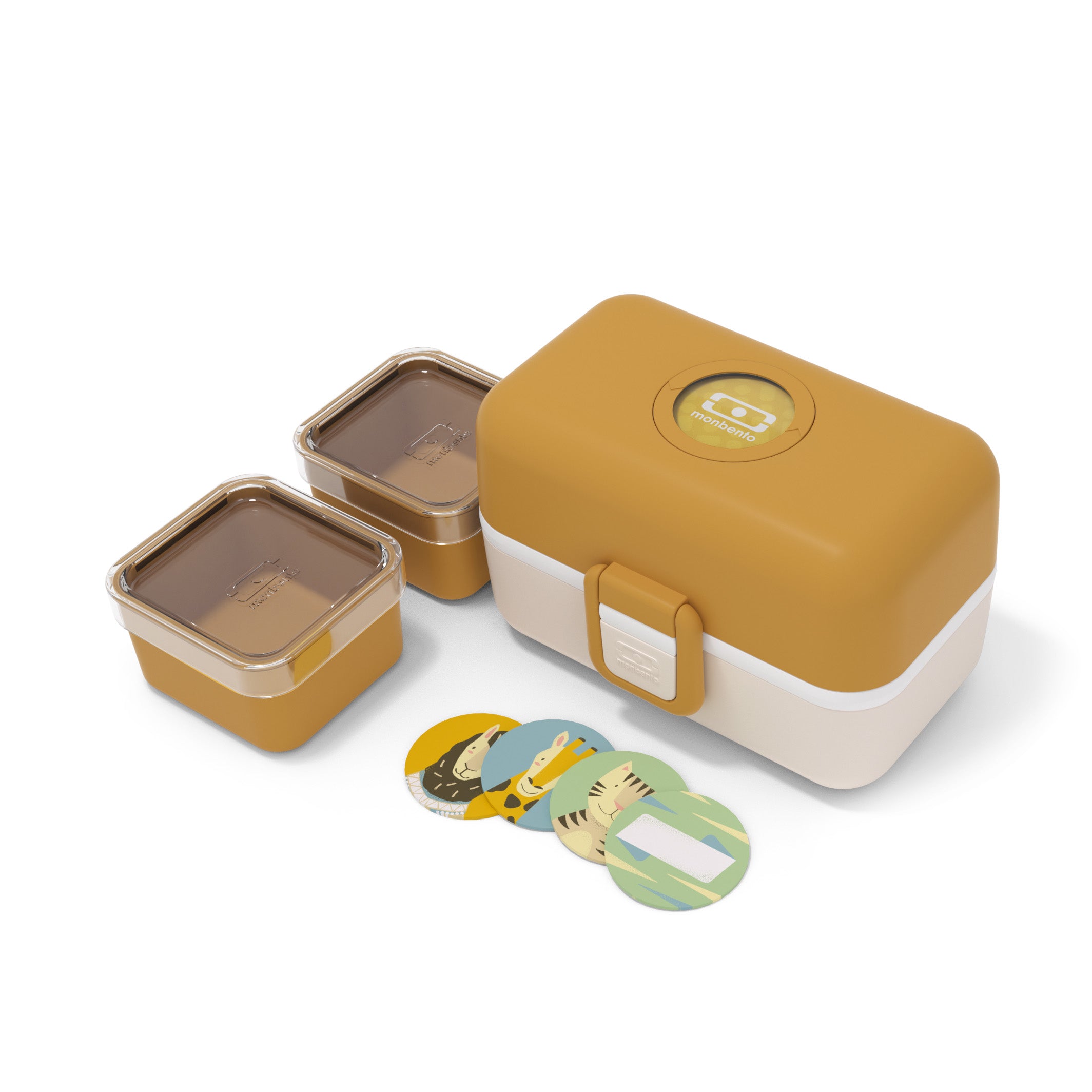 Lunch box à compartiments pour enfant Tresor 800ml Jaune Moutarde Monbento - Mathon - 4