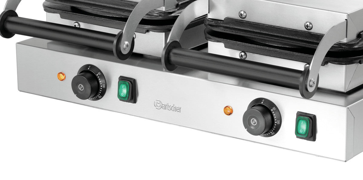 Gaufrier Professionnel Double Coeur - Ø 210 mm - Hauteur 16 mm - Bartscher - Mathon - 3