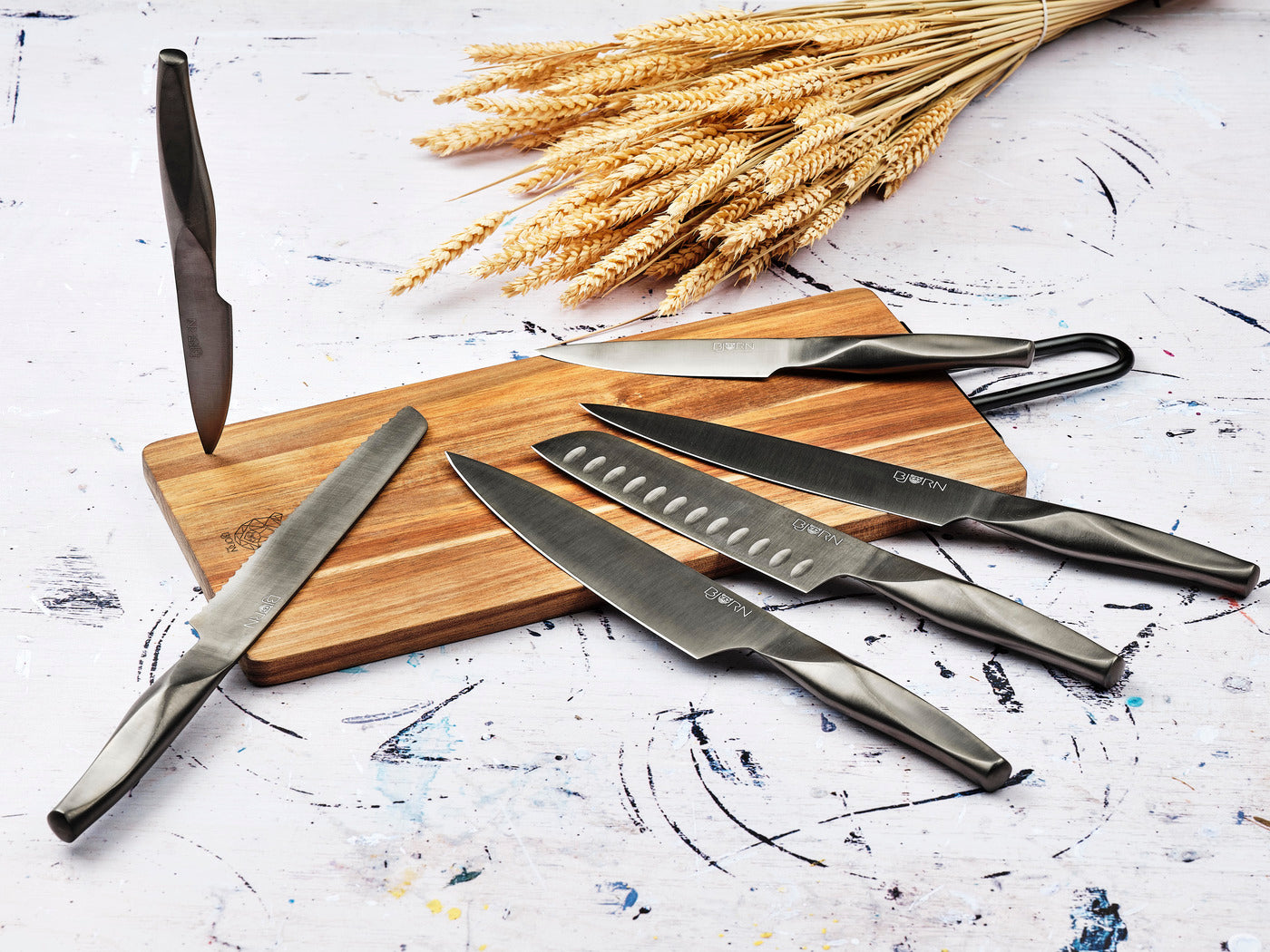 Lot de 6 couteaux de cuisine en inox noir D Björn - Mathon - 4