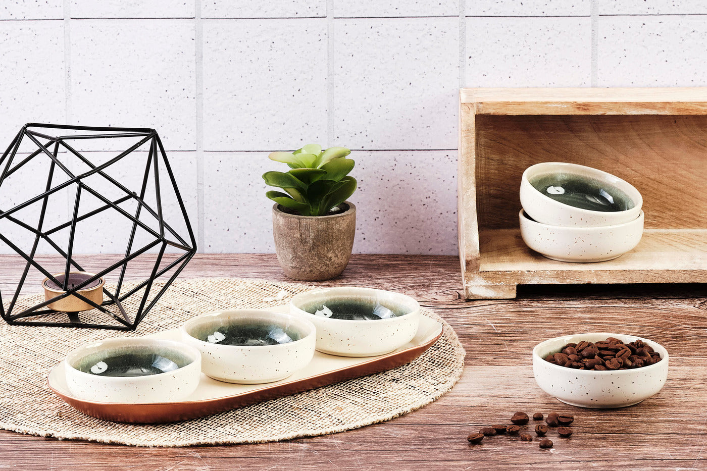 Bol OXYGEN Ø9cm - 6 pièces - Vert de gris Björn - Mathon - 2