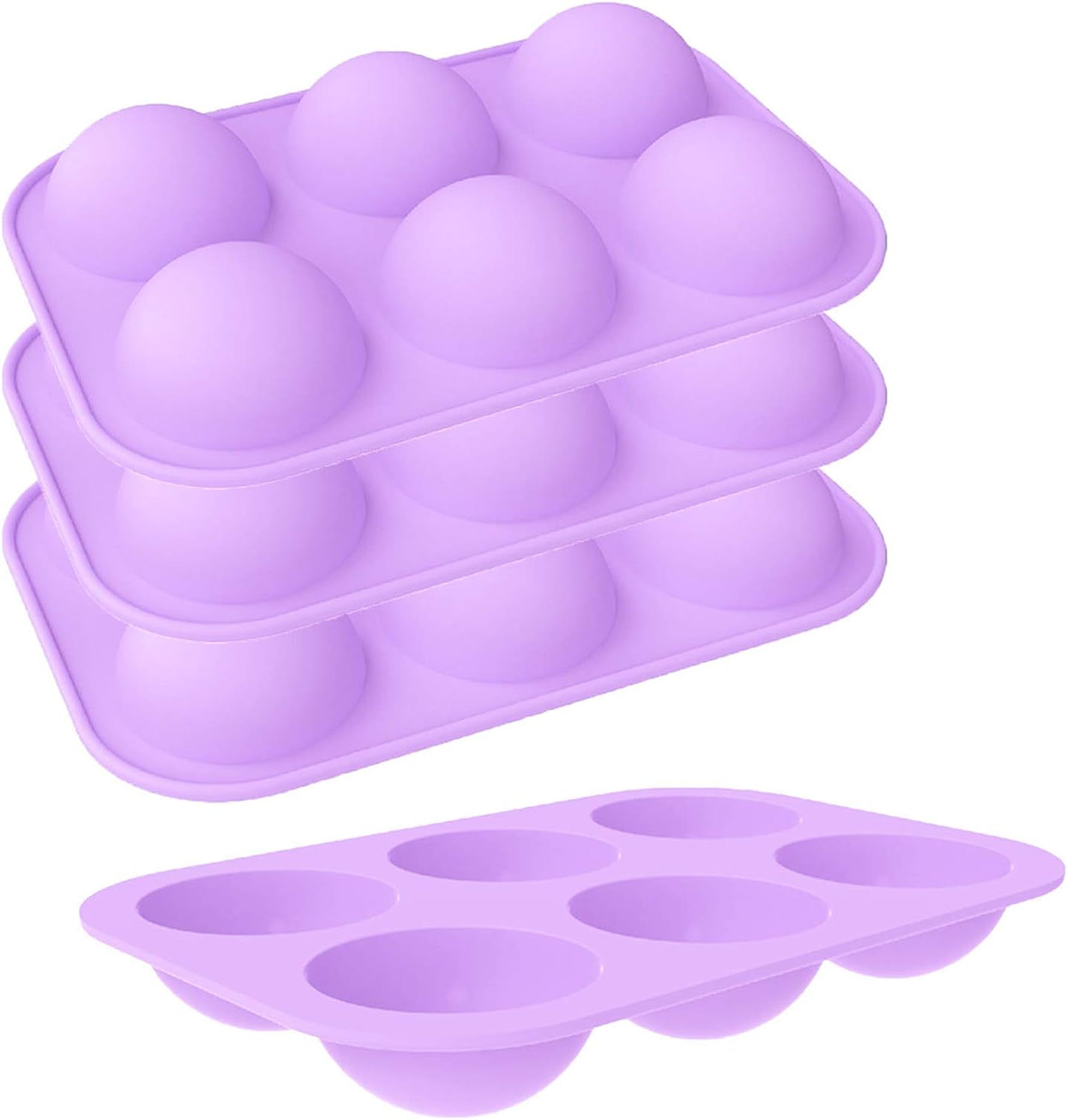 4 Moule Silicone Demi-Sphère violet Vendos85 - Mathon