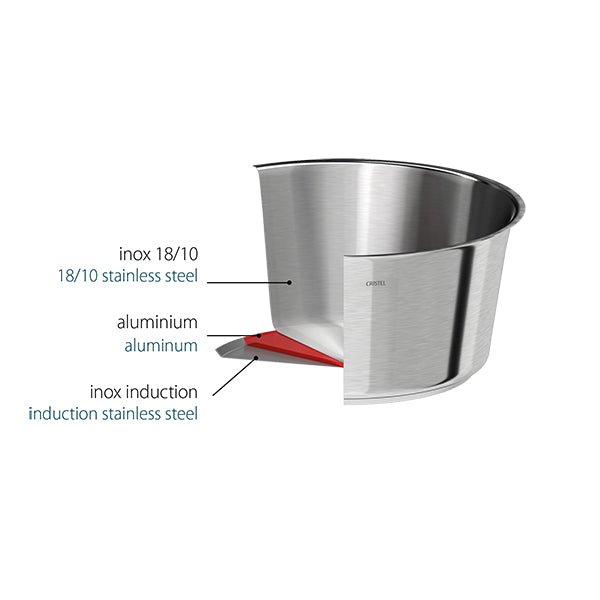 Poêle inox antiadhésive 1826 20 cm Cristel - Mathon - 2