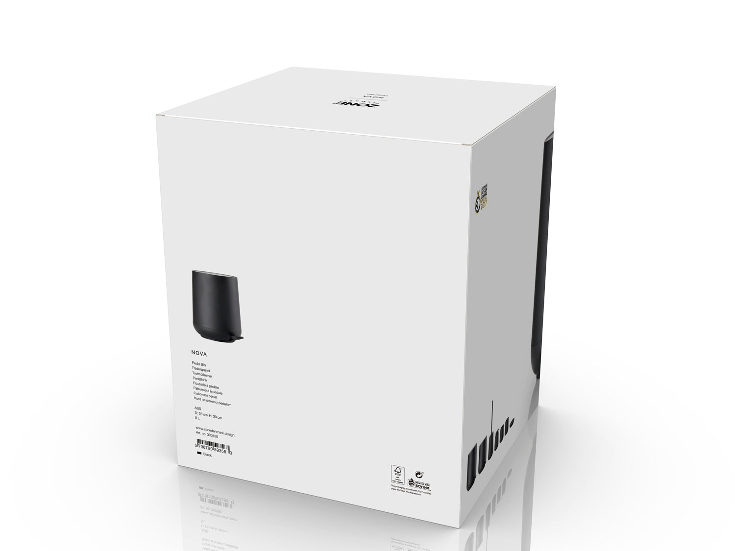 Poubelle à pédale NOVA en abs Noir Zone Denmark - Mathon - 4