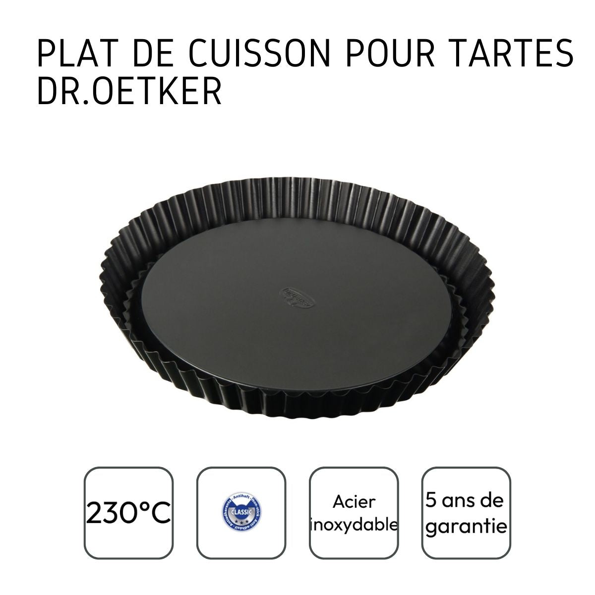 Duo Moule à tarte renversée 28 cm et Moule à manqué à charnière 26 cm  Tradition Dr. Oetker - Mathon - 6