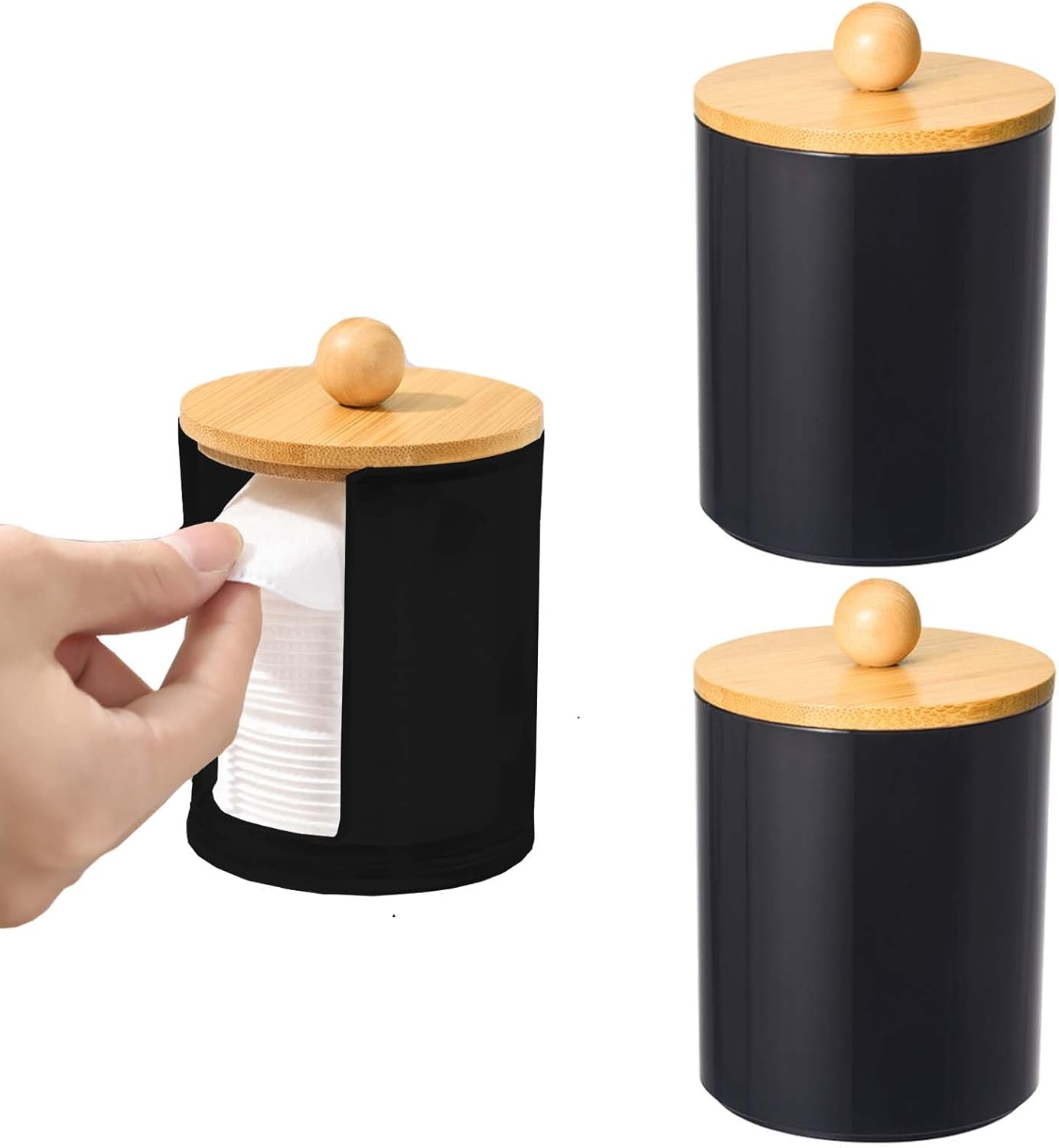 Lot de 3 boîtes noires pour cotons-tiges Vendos85 - Mathon