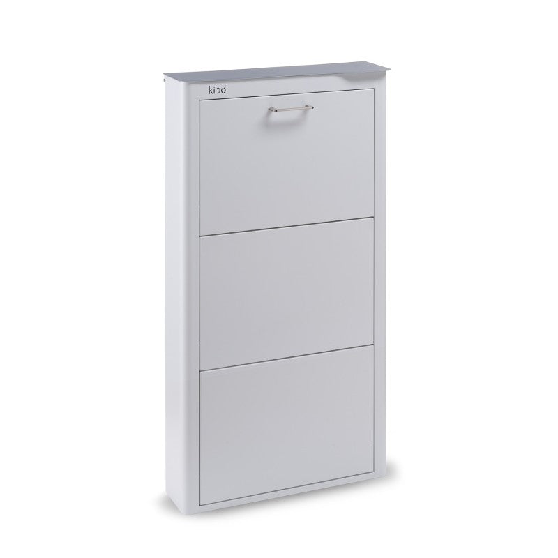 Meuble à chaussures KIBO 3 Compartiments, Blanc Don Hierro - Mathon - 3