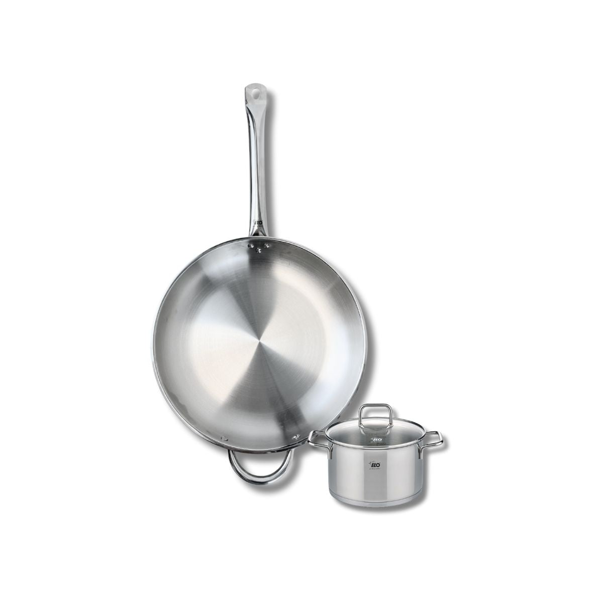 Ensemble de 1 Poêle de cuisson 32 cm et 1 faitout 14 cm  Profi Citrin Elo - Mathon - 1