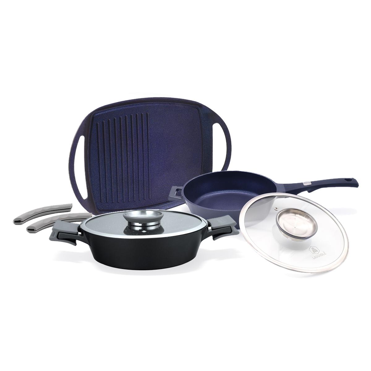 Batterie de cuisine - 9 pièces antiadhésif Laguiole Cuisson - Mathon - 1