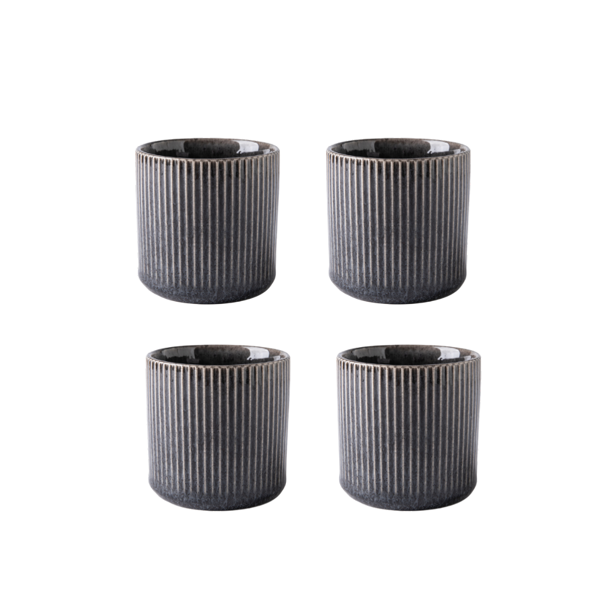Lot de 4 tasses noir - "Charbon" Laguiole Cuisson - Mathon - 2