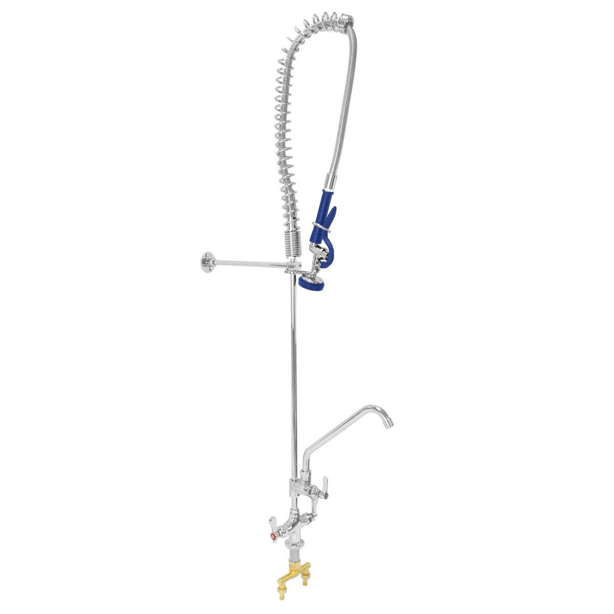 Evier Commercial Egouttoir Droite, Plan de Travail, 2 Etagère Murales & 2 Robinets de Pré-Rinçage Kukoo - Mathon - 3