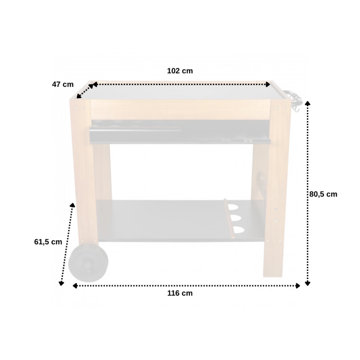 Desserte Savannah pour plancha Somagic - Mathon - 7