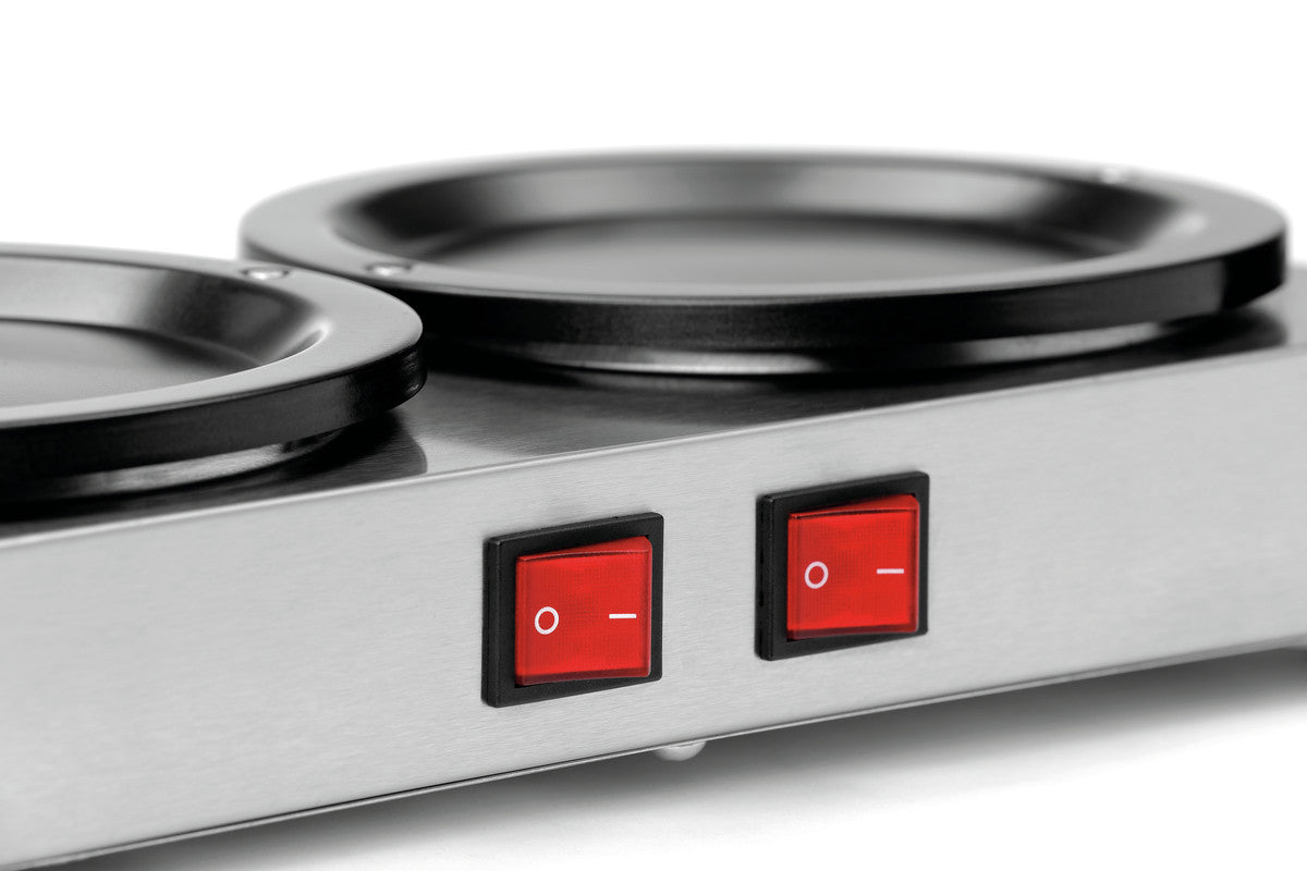 Chauffe-café 2 plaques - diamètre 110 mm - acier inoxydable - Bartscher - Mathon - 1