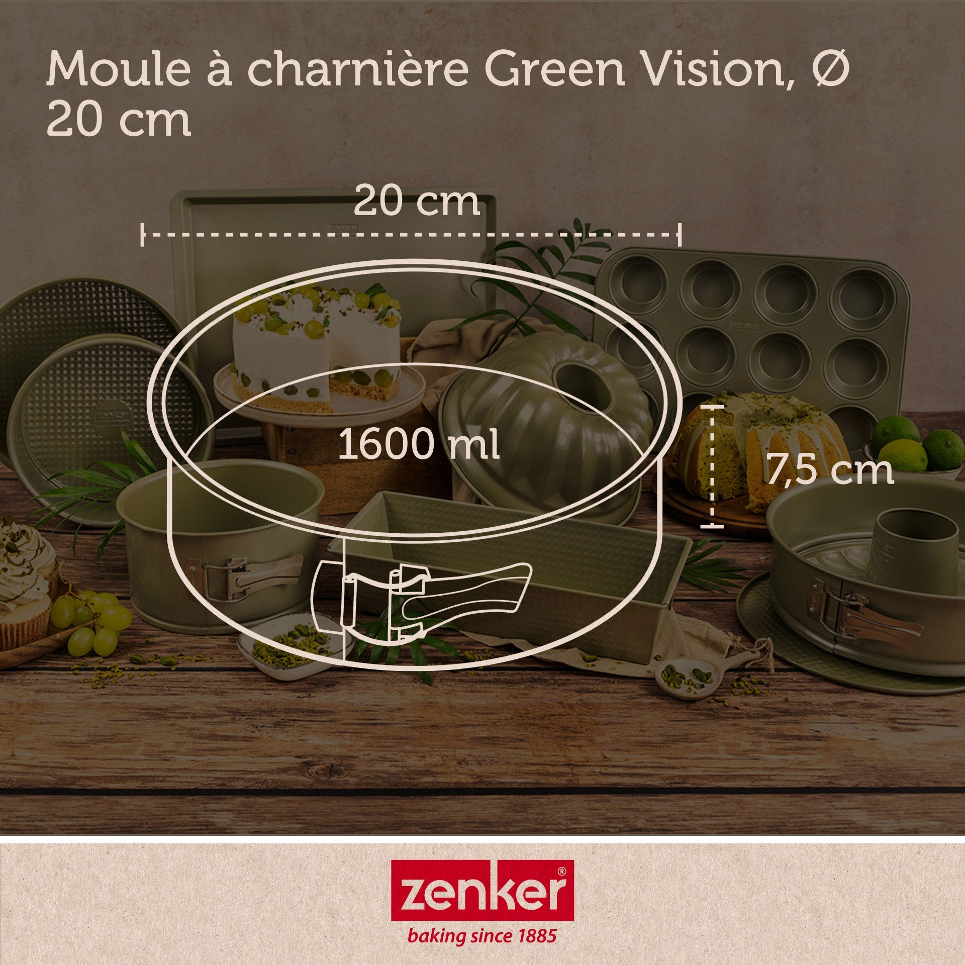 Moule à manqué à charnière 20 cm Zenker Green Vision Zenker - Mathon - 4
