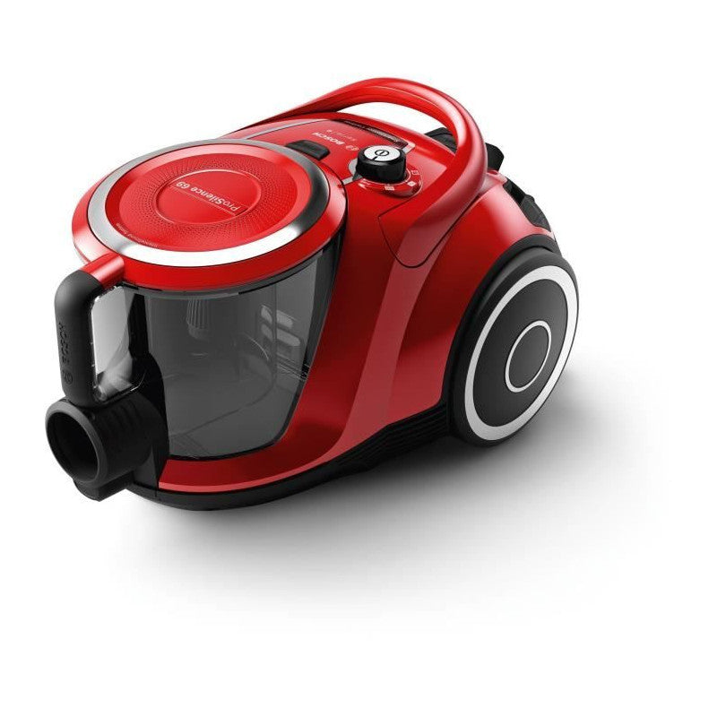 Nouveauté ! Aspirateur Traineau Sans Sac -   Bgc41q69 Serie 6 - 600 W - Prosilence - 70 Db - Capacité Bac 2,4 L - Rouge Bosch - Mathon - 3