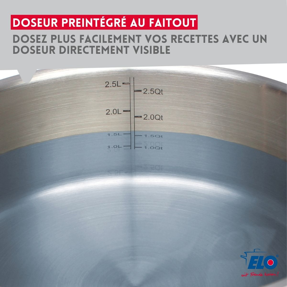 Set de 3 faitouts en inox 16 cm 20 cm et 26 cm  Citrin Elo - Mathon - 6