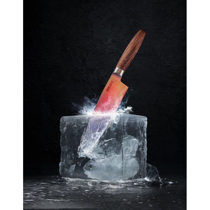 Couteau de cuisine Enno 20 cm en acier et bois de noyer Gefu - Mathon - 6