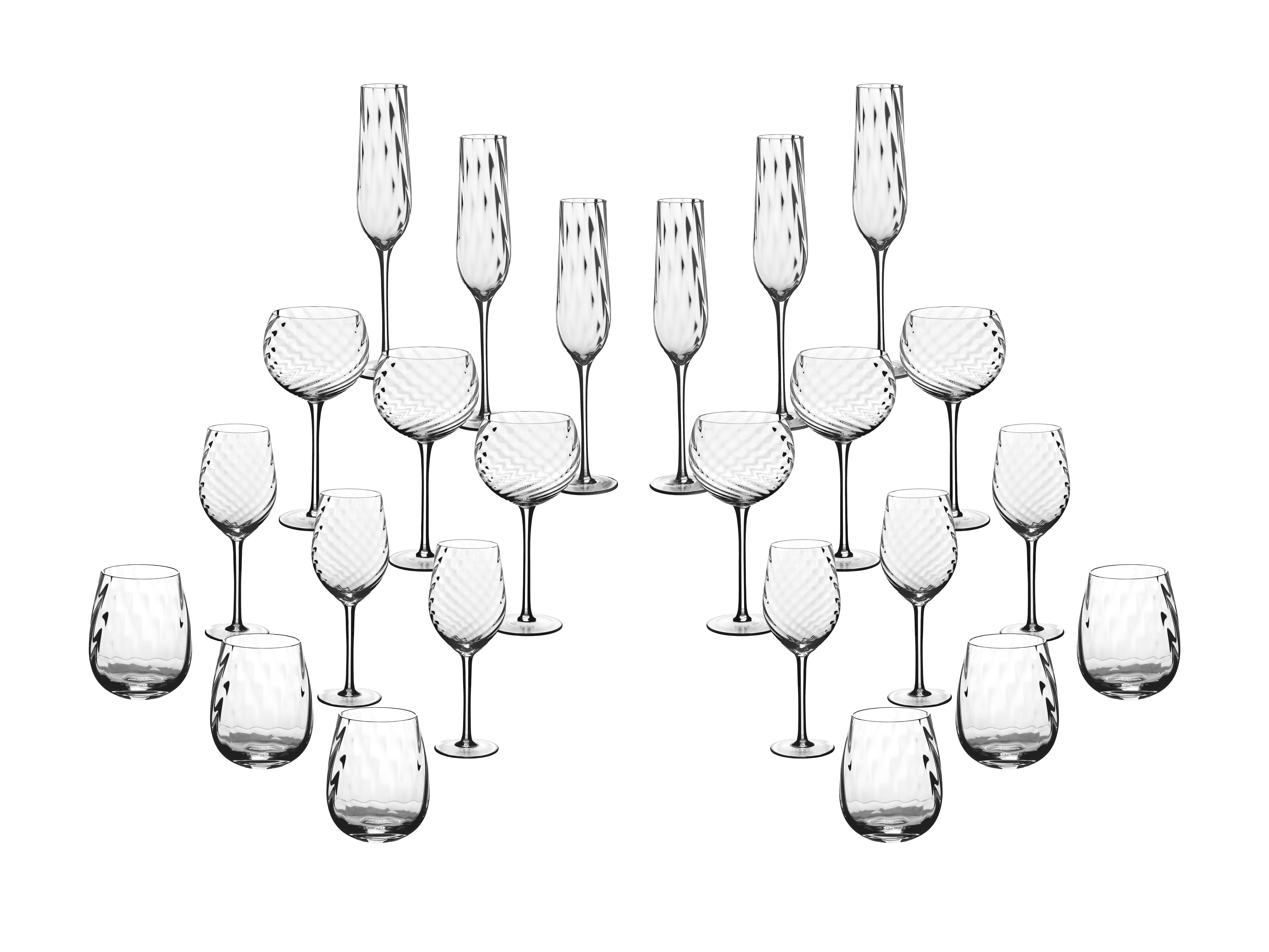 Lot de 24 set complet en cristallin (cristal sans plomb) transparent D Björn - Mathon - 1