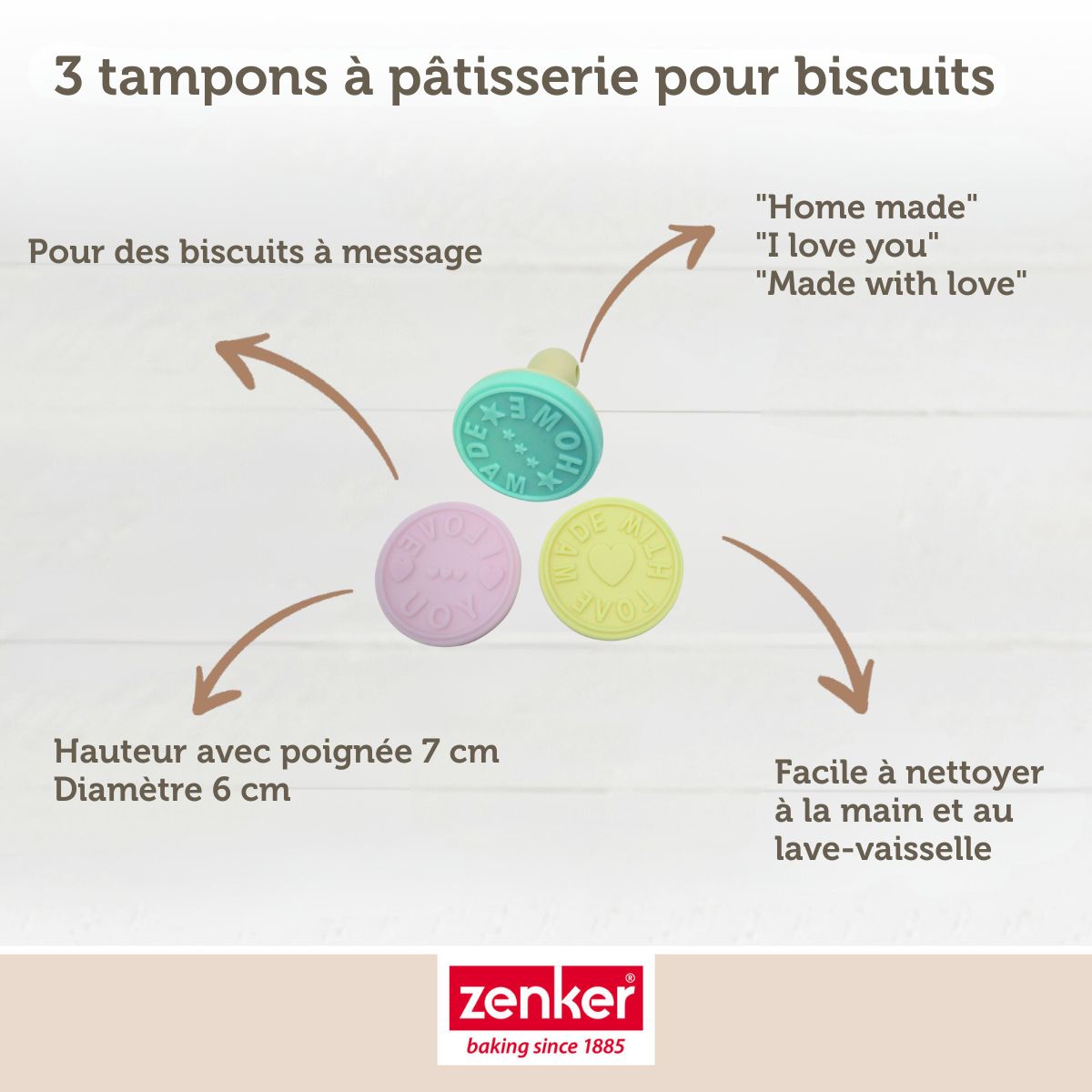 Ensemble de tampon pour biscuits Zenker Smart Pastry Zenker - Mathon - 4