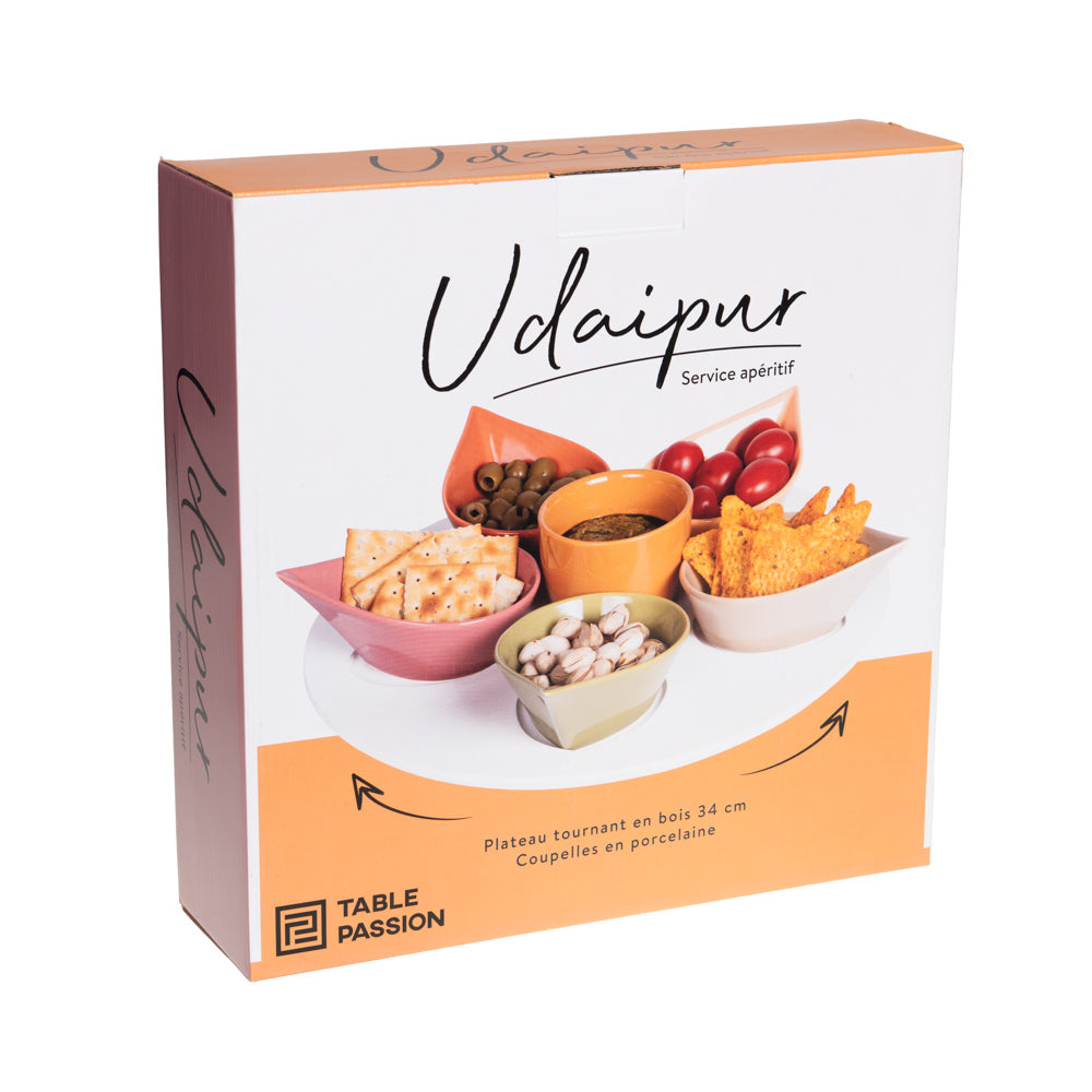 Service apéritif 7 pièces Udaipur 34 cm Table passion - Mathon - 3