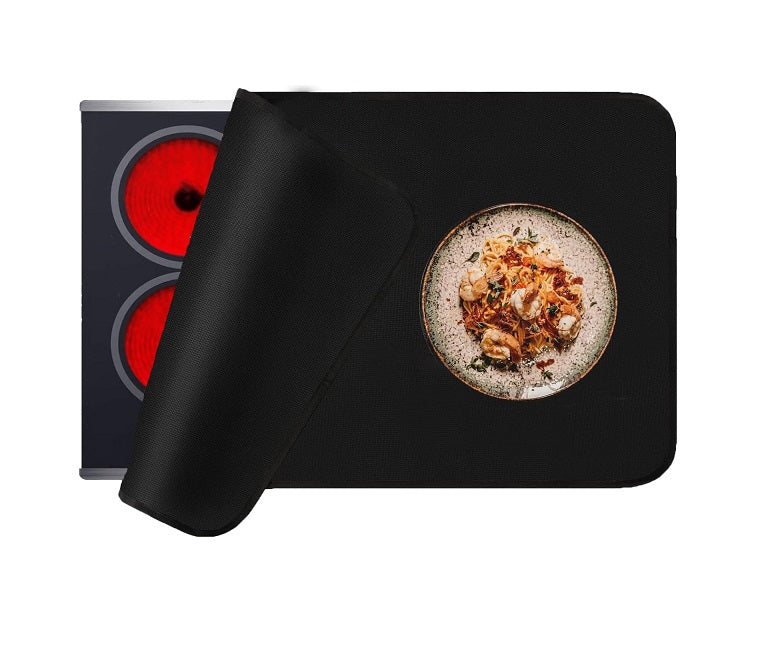 Tapis pour Plaques à Induction 72 x 52 cm avec 2 crochets noir Vendos85 - Mathon