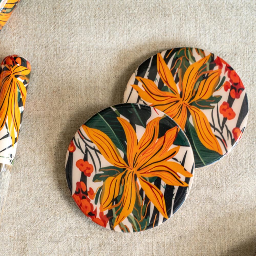 Set de 4 dessous de verre Taiana 10 cm Table passion - Mathon - 3