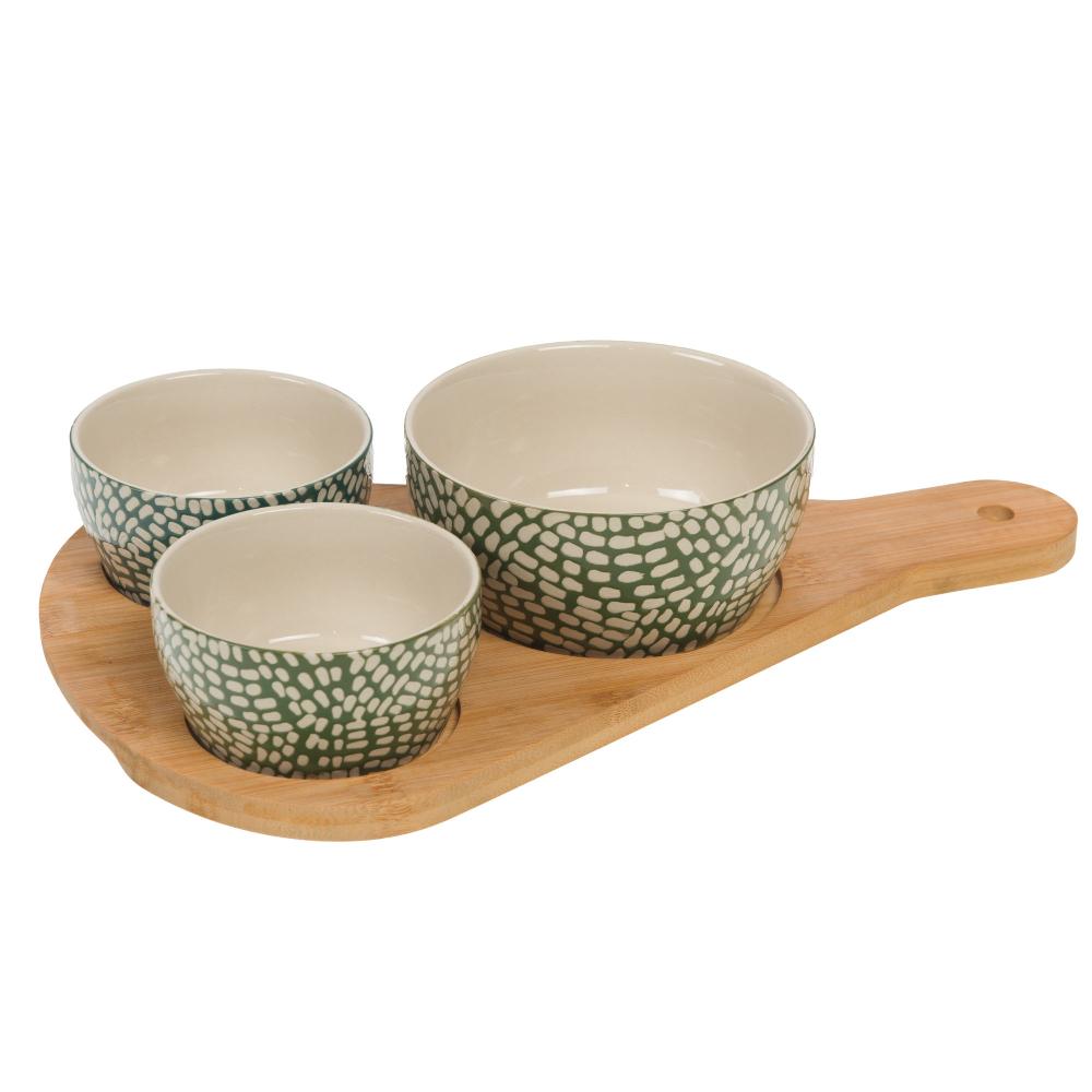 Plateau apéritif 3 bols Isis Amadeus - Mathon