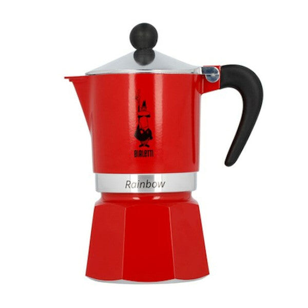 Cafetière Italienne Bialetti Rainbow Rouge 6 Tasses Aluminium Bialetti - Mathon