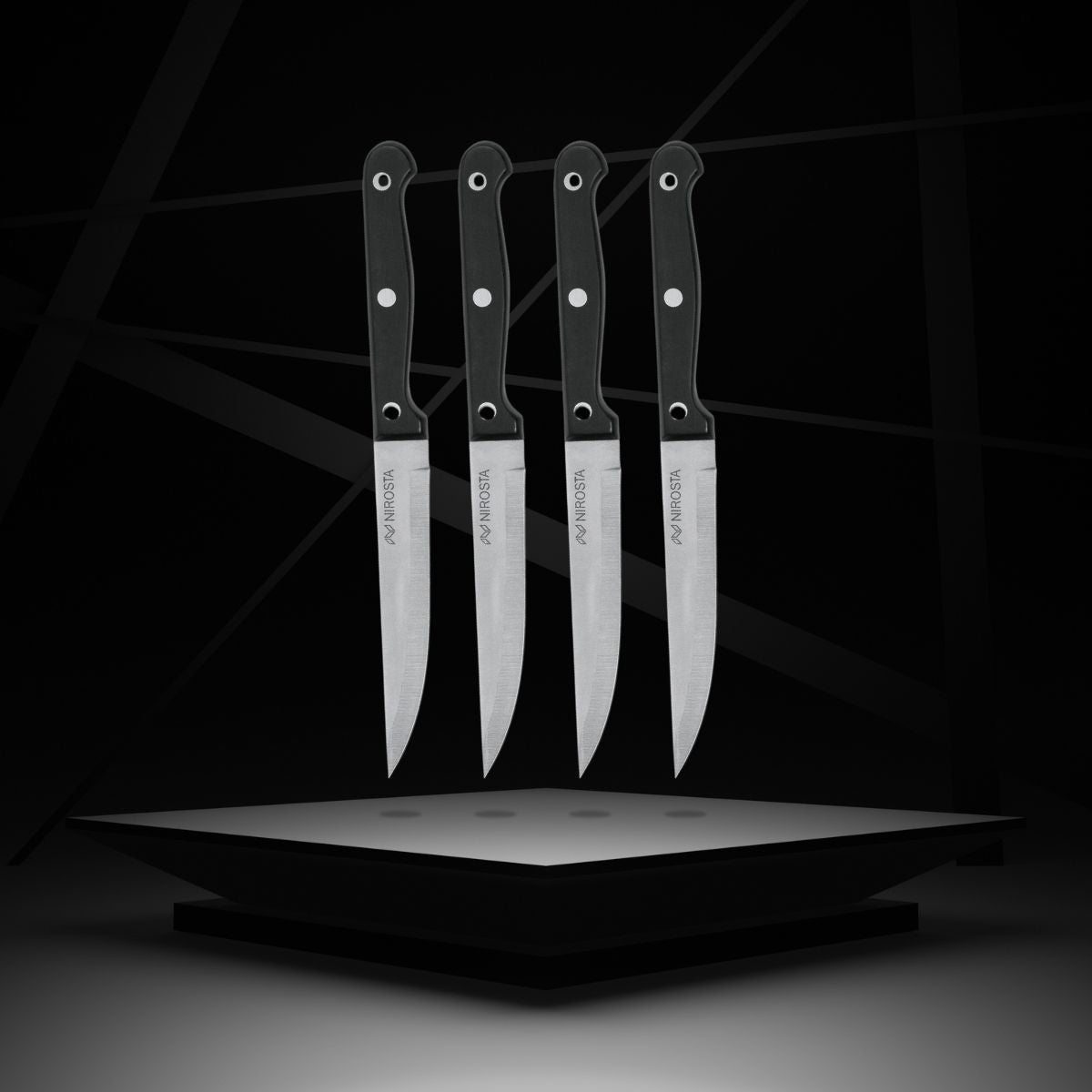 Lot de 4 Couteaux à steak  Mega 21 cm Nirosta - Mathon - 4