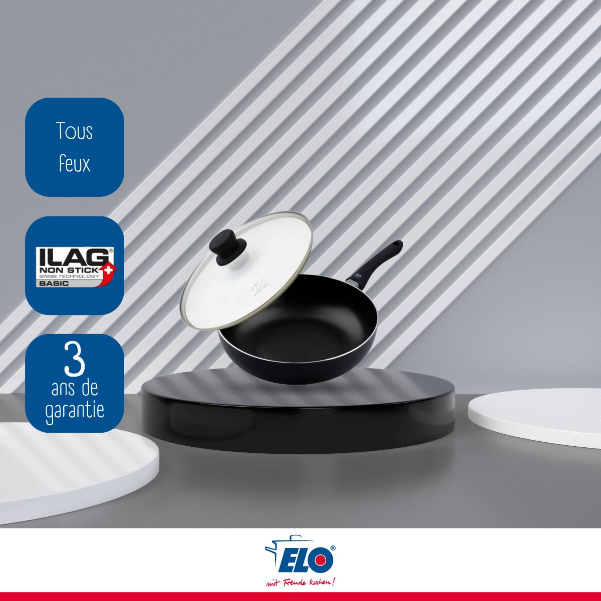 Poêle à frire 20 cm avec couvercle en verre  Smart Life Elo - Mathon - 5