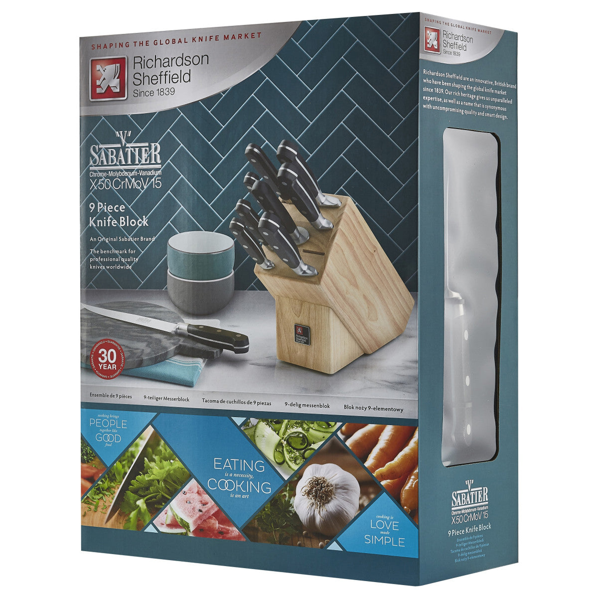 V Sabatier Life - Bloc 9 couteaux de cuisine Richardson Sheffield - Mathon - 3