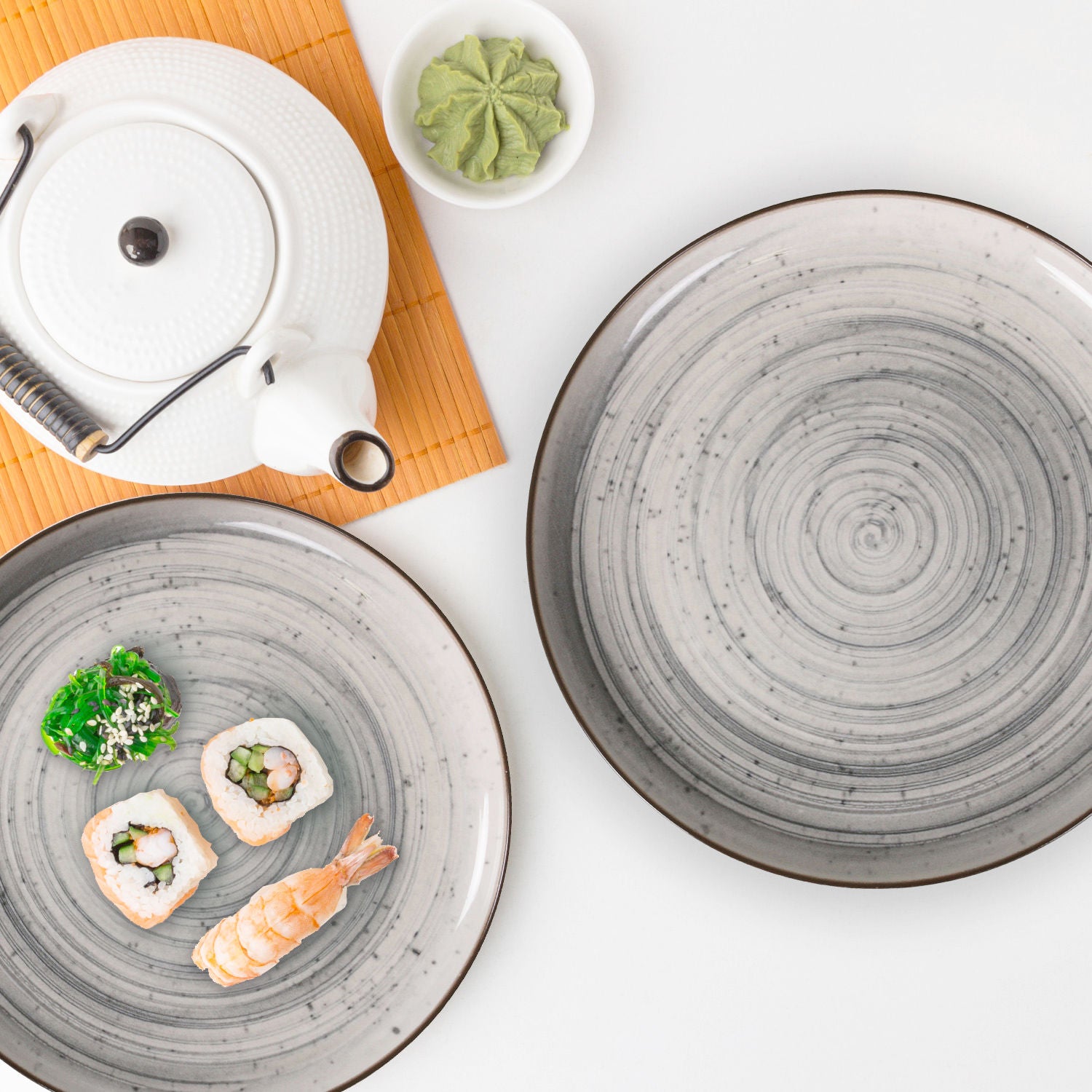 6 assiettes creuses 18cm Vortex La Mediterranea - Mathon - 3