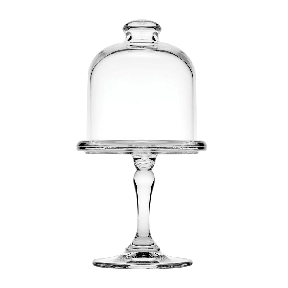 Plat mini à pâtisserie avec cloche 10 cm (lot de 2) Pasabahce - Mathon - 1