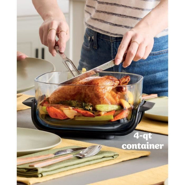 Friteuse Sans Huile Ninja Crispi Airfryer En Verre Fn101eugy Bleu Gris Ninja - Mathon - 5