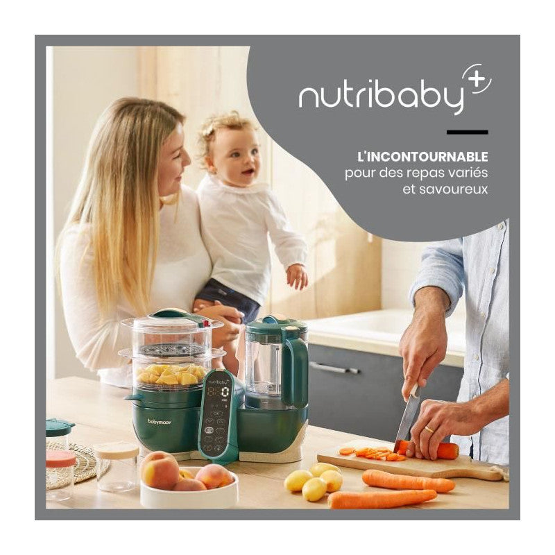 Babymoov Nutribaby+ - Robot Multifonctions 6 En 1 - Cuiseur-vapeur/mixeur, Opal Green Babymoov - Mathon - 2