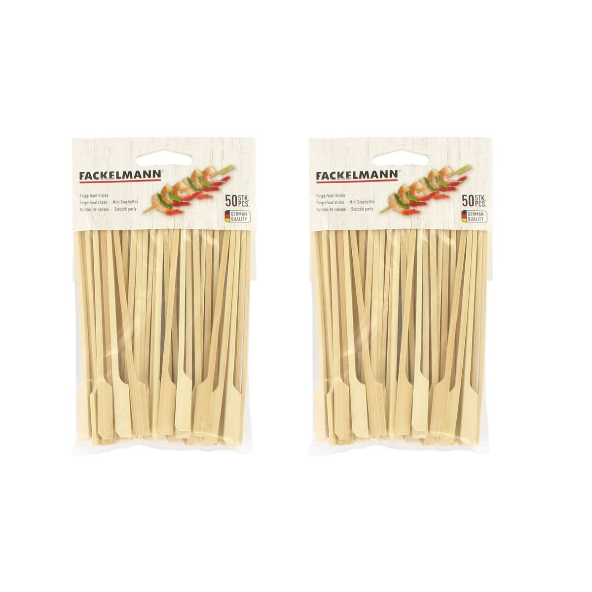 2 Lots de 50 pics à brochettes en bois 15 cm  Wood Edition Fackelmann - Mathon - 6