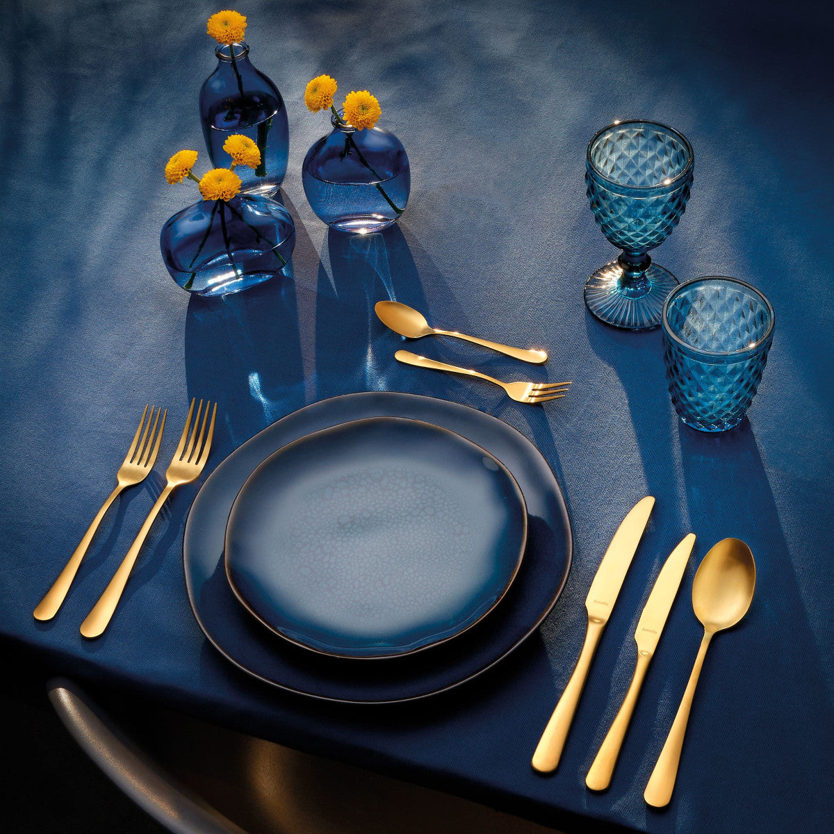 Vertigo Denim - Assiette dessert 21 cm (lot de 6) Médard de Noblat - Mathon - 3