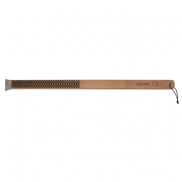 Brosse en acier avec grattoir et manche en bois 25 x 45 x 60 cm Cozze - Mathon - 2
