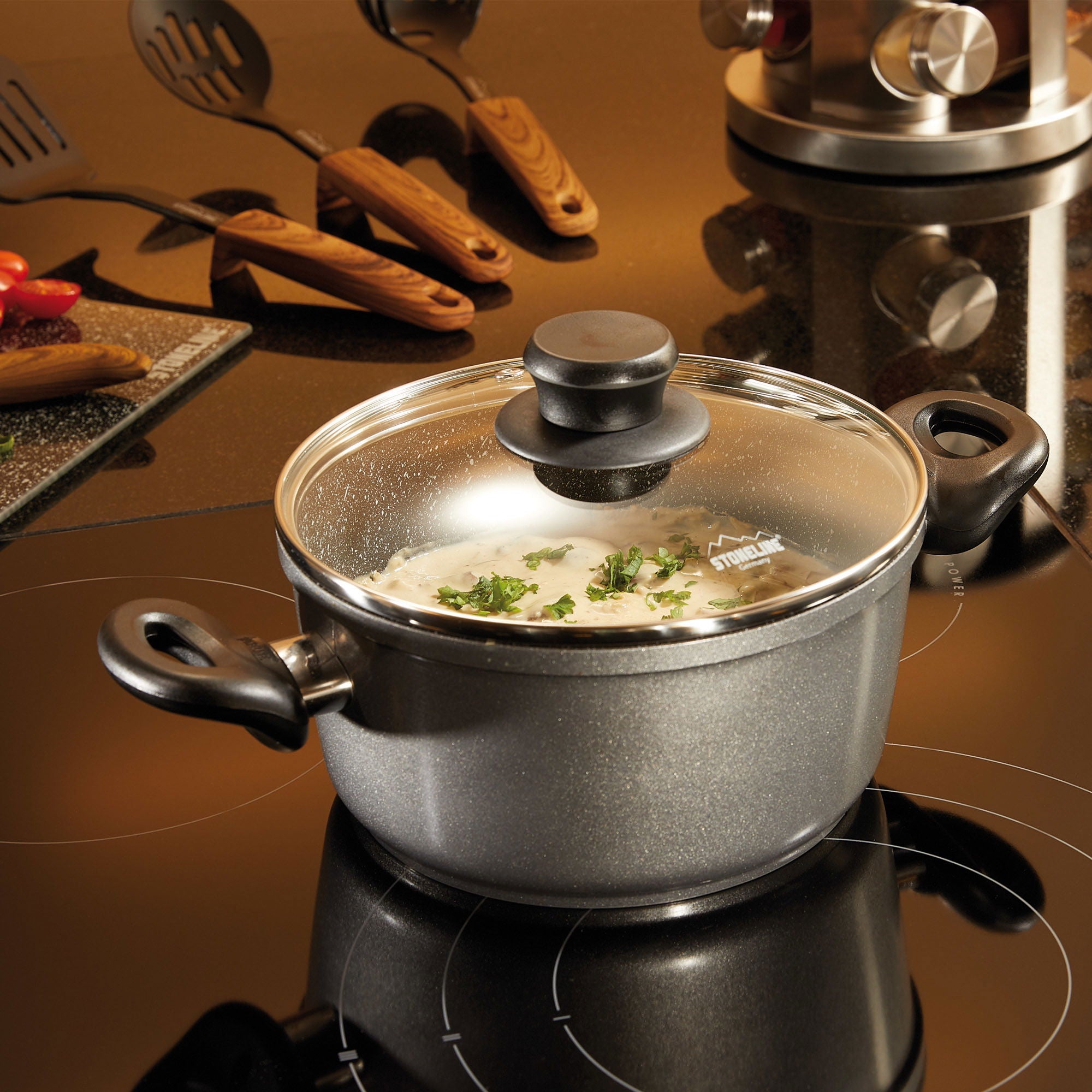 Faitout 20 cm, avec couvercle en verre Stoneline - Mathon - 3