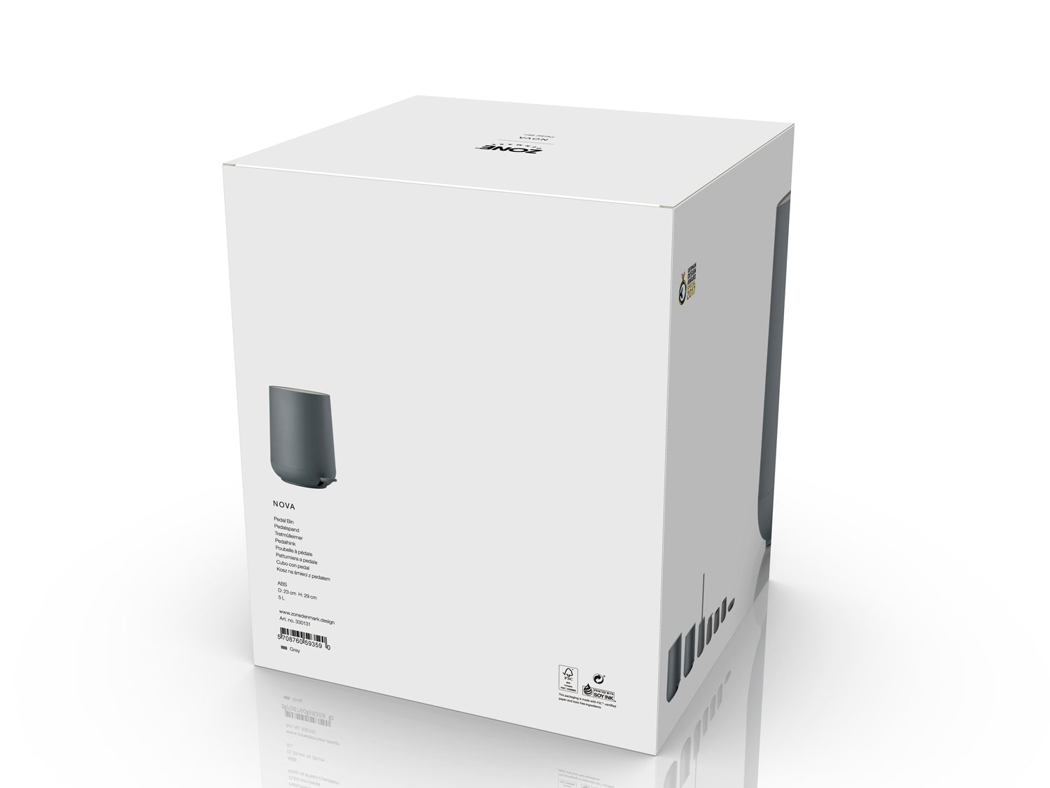 Poubelle à pédale NOVA en abs Gris Zone Denmark - Mathon - 4