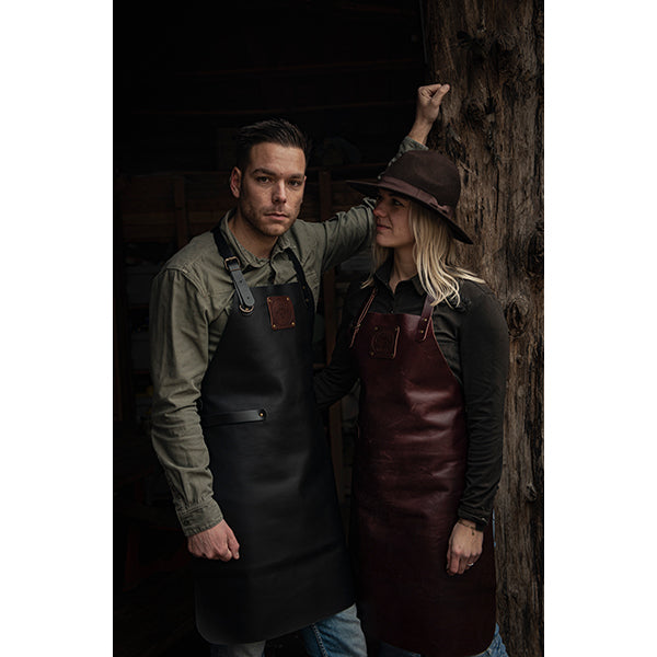 Tablier de cuisine artisanal cuir pleine fleur Buffalo Ruby Witloft - Mathon - 6