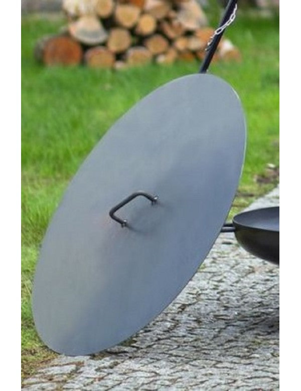 Couvercle de brasero rond en acier-Ø 60cm-Acier naturel---Acier naturel Cook King - Mathon - 1